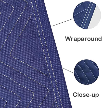 PONGHEI 2 Moving Blankets 40"x 72" Heavy Duty Packing Blankets for Moving Shipping Thick Furniture Wrapping for Moving Supplies Professional Quilted Shipping Blankets