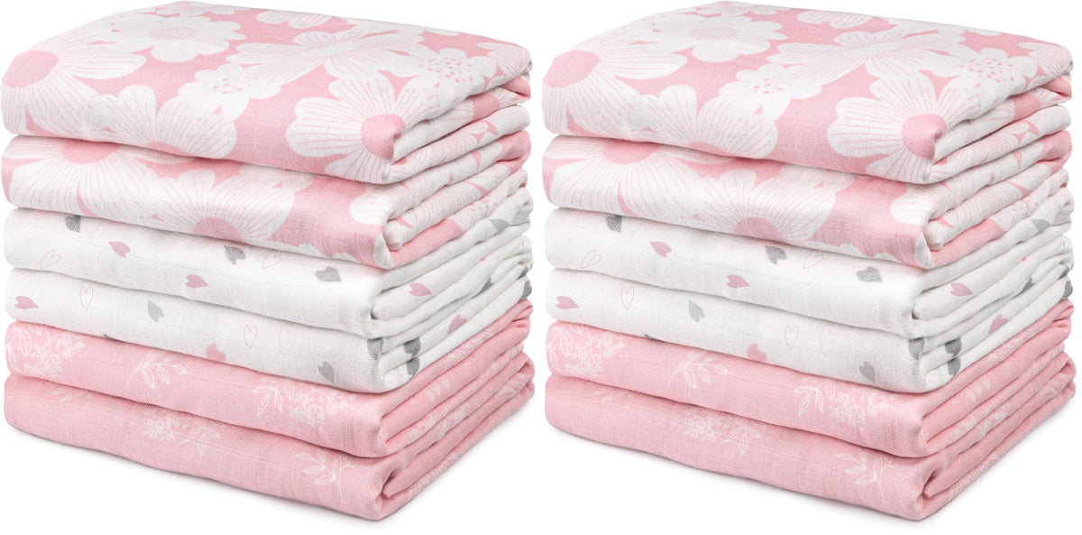 GLLQUEN BABY Receiving Blankets Boy Muslin Swaddle Blankets for Newborn