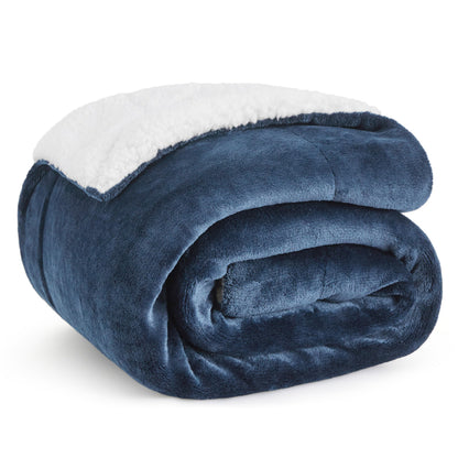 Bedsure GentleSoft Sherpa Fleece Queen Blankets for Bed, Non-Heated, Thick and Warm Throw for Women and Men, Soft Fuzzy Plush Comfort Queen Blanket for Winter, Grey, 90x90 Inches