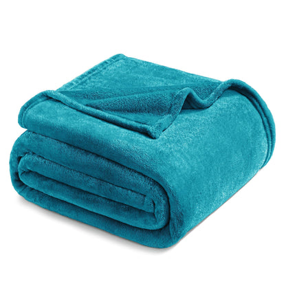 Exclusivo Mezcla Soft Large Fleece Throw Blanket for Couch, Forest Green
