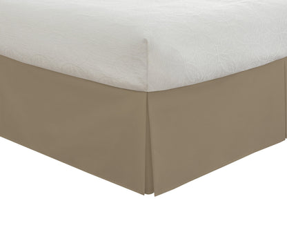 Fresh Ideas Bedding Tailored Bedskirt, Classic 14” Drop Length, Pleated Styling, Queen, Ivory
