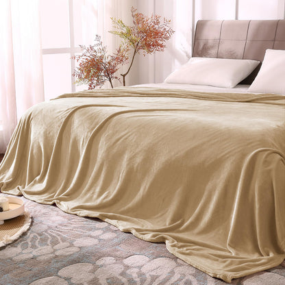 BEDELITE Fleece Blanket Soft Plush Throw for Couch Black 50"x60"