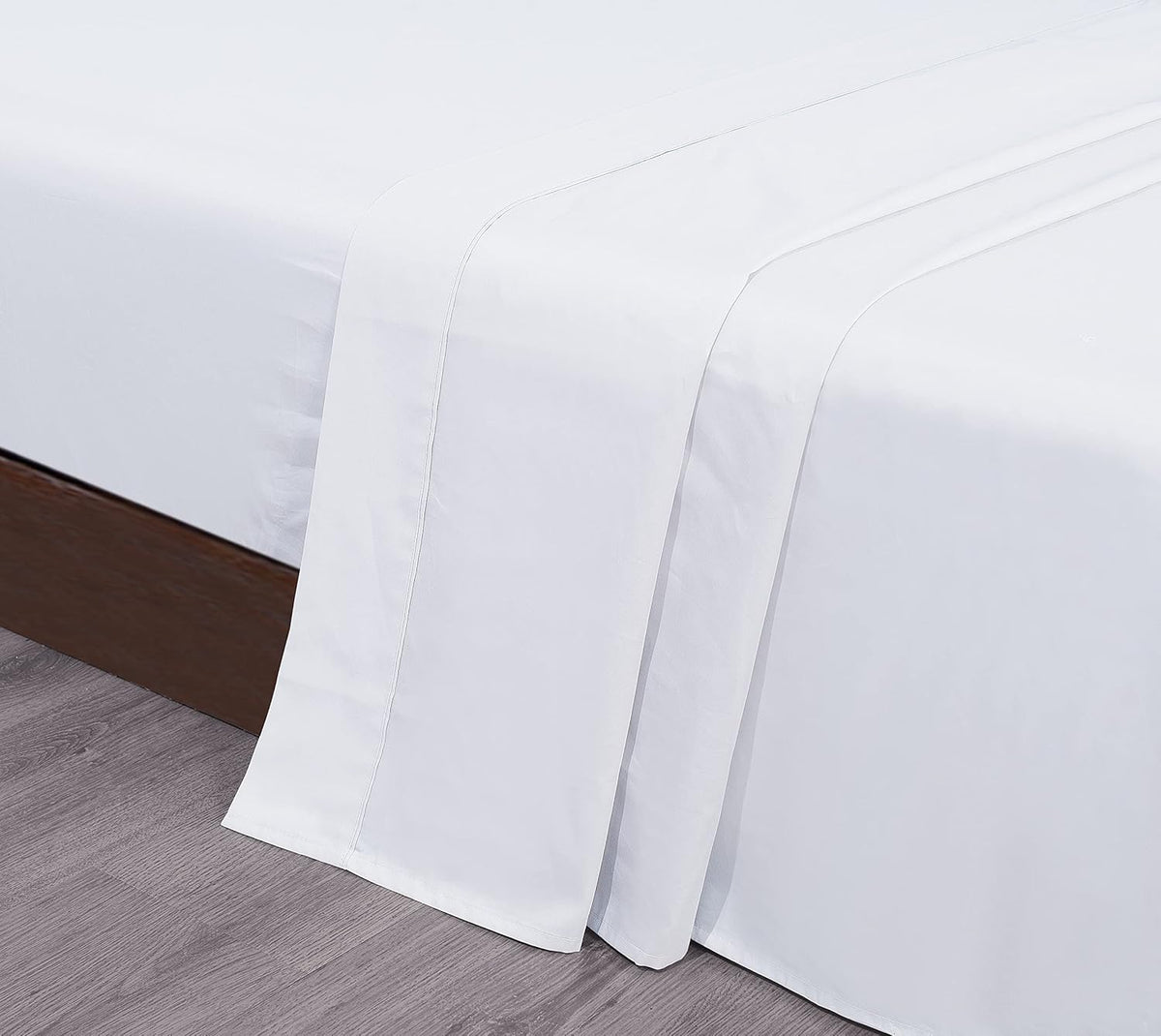 Flat Sheet Only Queen Size, 400 TC 100% Egyptian Cotton Flat Sheet - Wrinkle, Fade, Stain Resistant (White, Queen)
