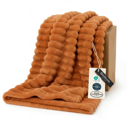 Bedsure Soft King Size Blankets for Bed Beige 108"x90"