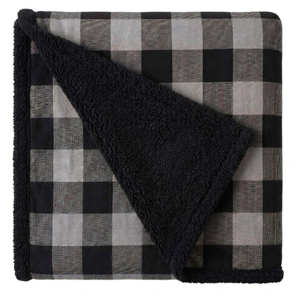 Eddie Bauer - Sherpa Reverse Throw Blanket for Bed or Couch, 50 x 60