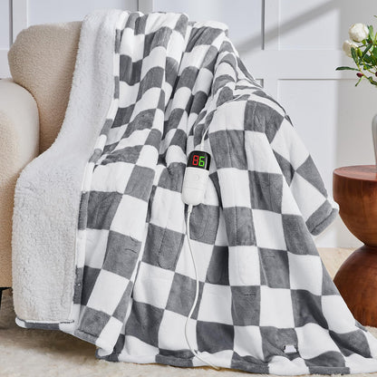 Pink Heated Blanket Electric Throw 50"X60", Heating Blanket Throw