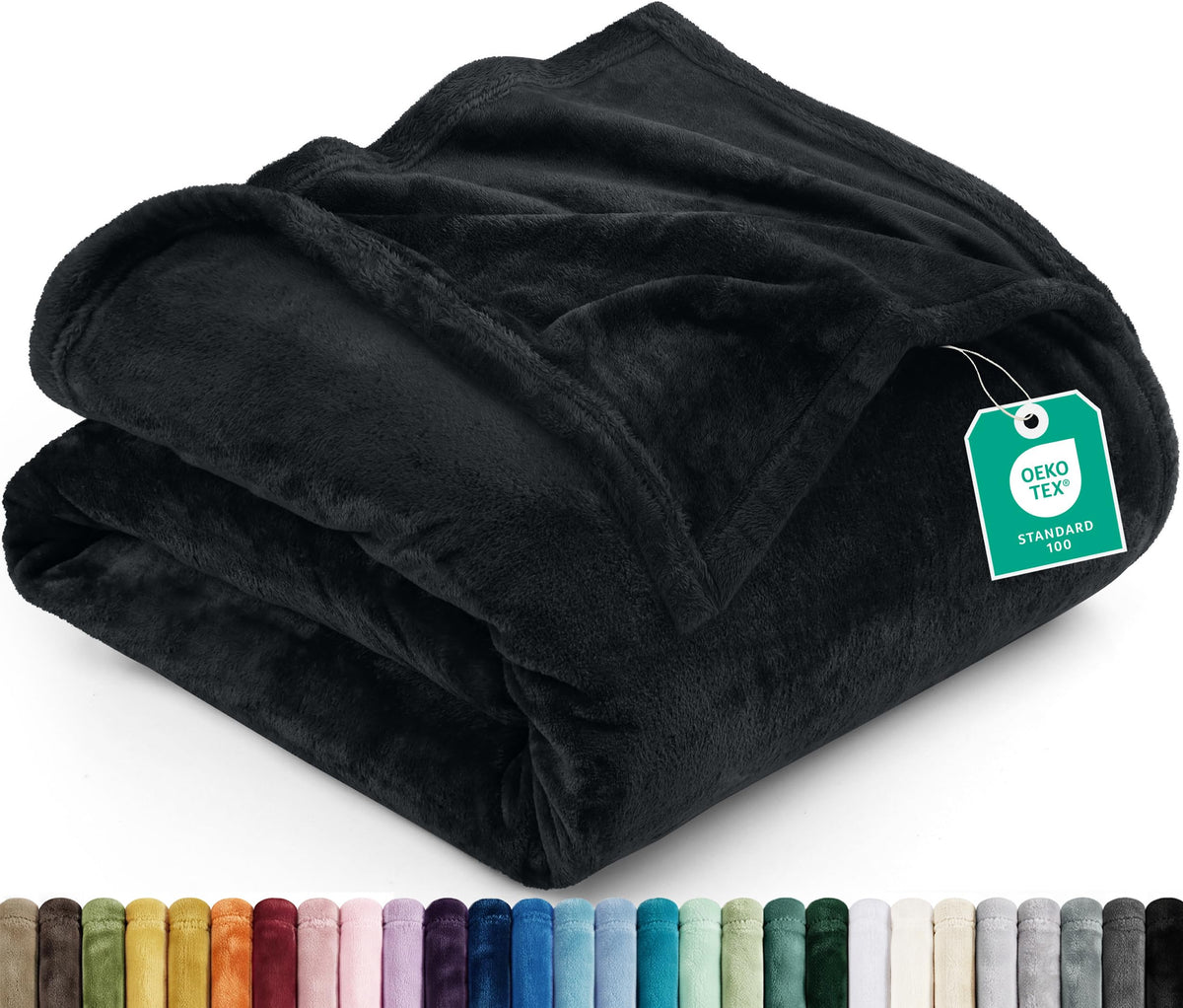 Utopia Bedding Ultra Soft Fleece Bed Blanket Twin Size Grey (60x80 Inches)