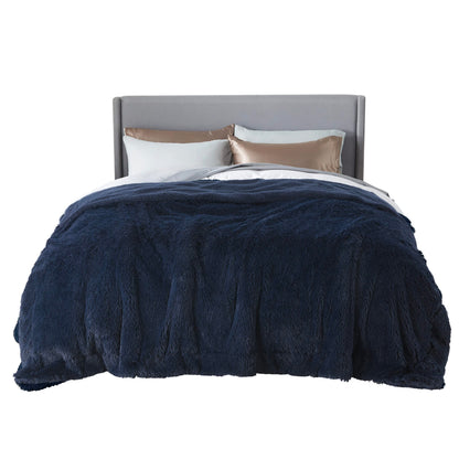 Bedsure Faux Fur Fluffy Fleece Sherpa Blanket Couch Throw Grey 50"x60"