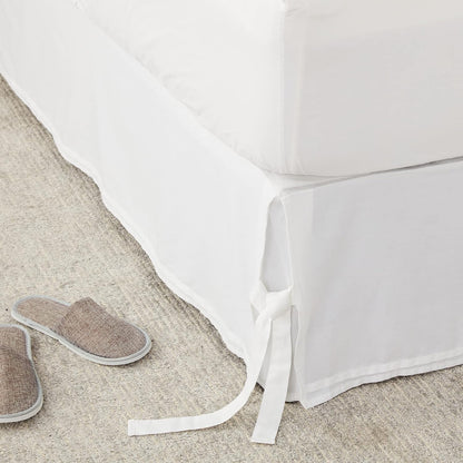 Laura Ashley - Queen Size Cotton Sateen Bed Skirt, 14.5 -Inch Drop