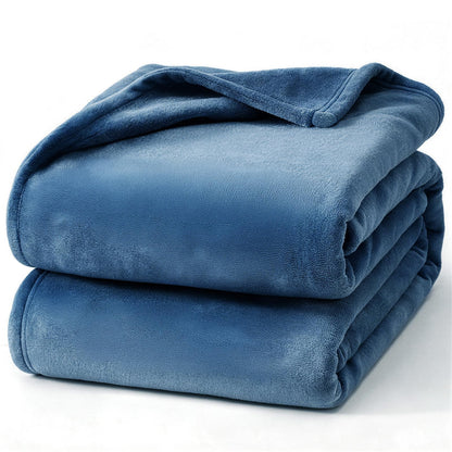 Hansleep Twin Grey Fleece Blanket, Soft Flannel Bed Blanket