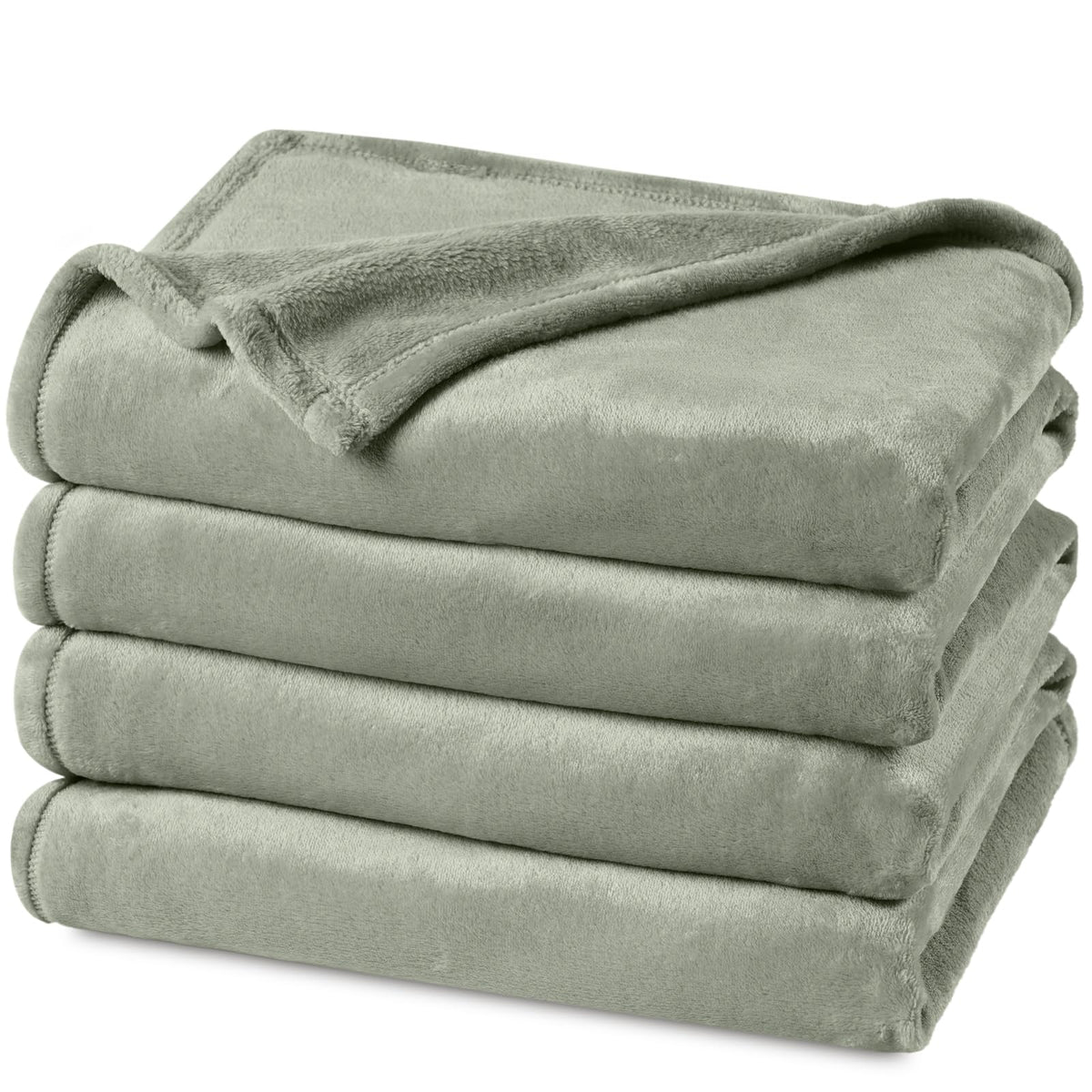 PHF Fleece Blanket King Size 108x90-300GSM Lightweight Airy Warmth, Khaki