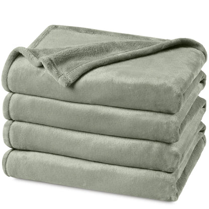 PHF Fleece Blanket King Size 108x90-300GSM Lightweight Airy Warmth, Khaki