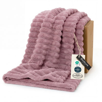 Bedsure Soft Queen Size Blanket for Bed Beige 90"x90"