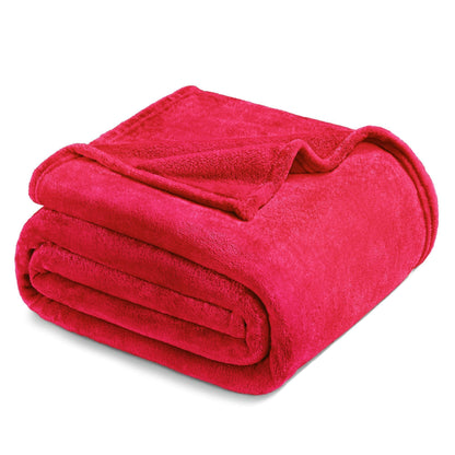 Exclusivo Mezcla Soft Large Fleece Throw Blanket for Couch, Forest Green