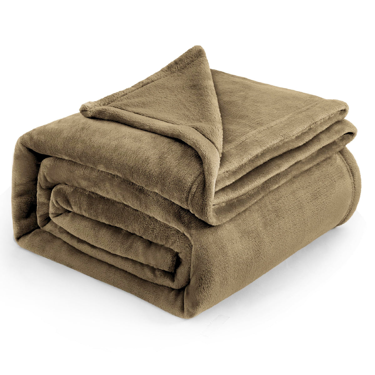 Bedsure GentleSoft Fleece Blankets Queen Size Cream - Birthday Gifts for Women Bed Blanket Soft Lightweight Plush Fuzzy Cozy Luxury Microfiber, Home Room Decor Gifts, 90x90 inches