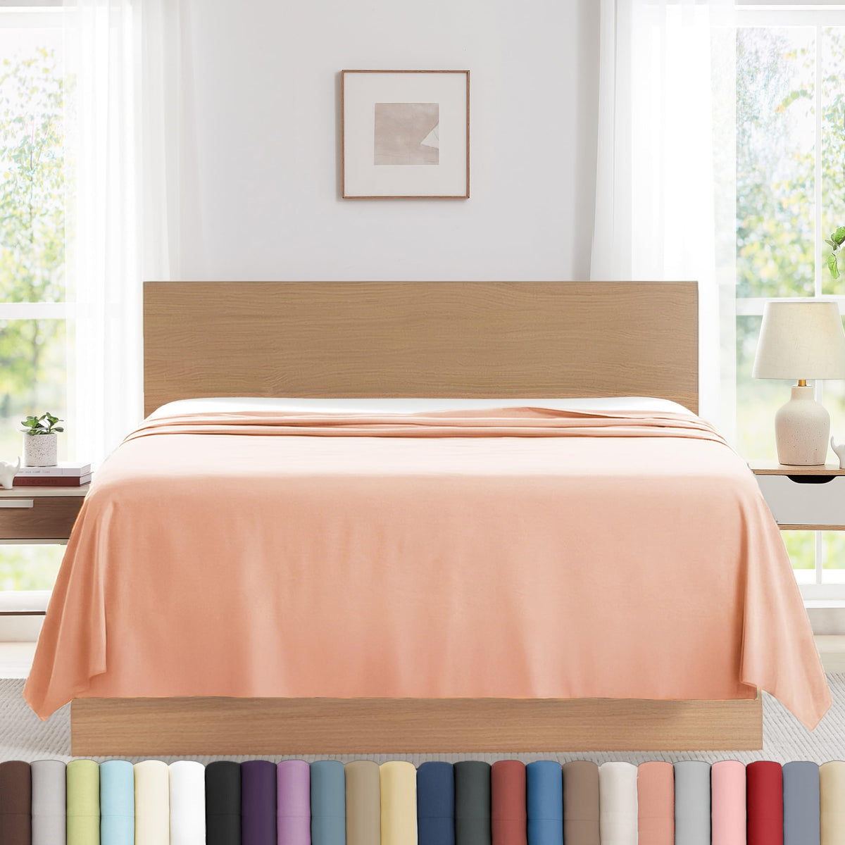 XL Oversized King Flat Sheet Only 132x110 California King Flat Sheet White