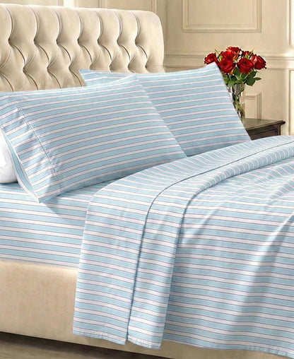 California Design Den Soft 100% Cotton Sateen Queen Bed Sheets Set, White