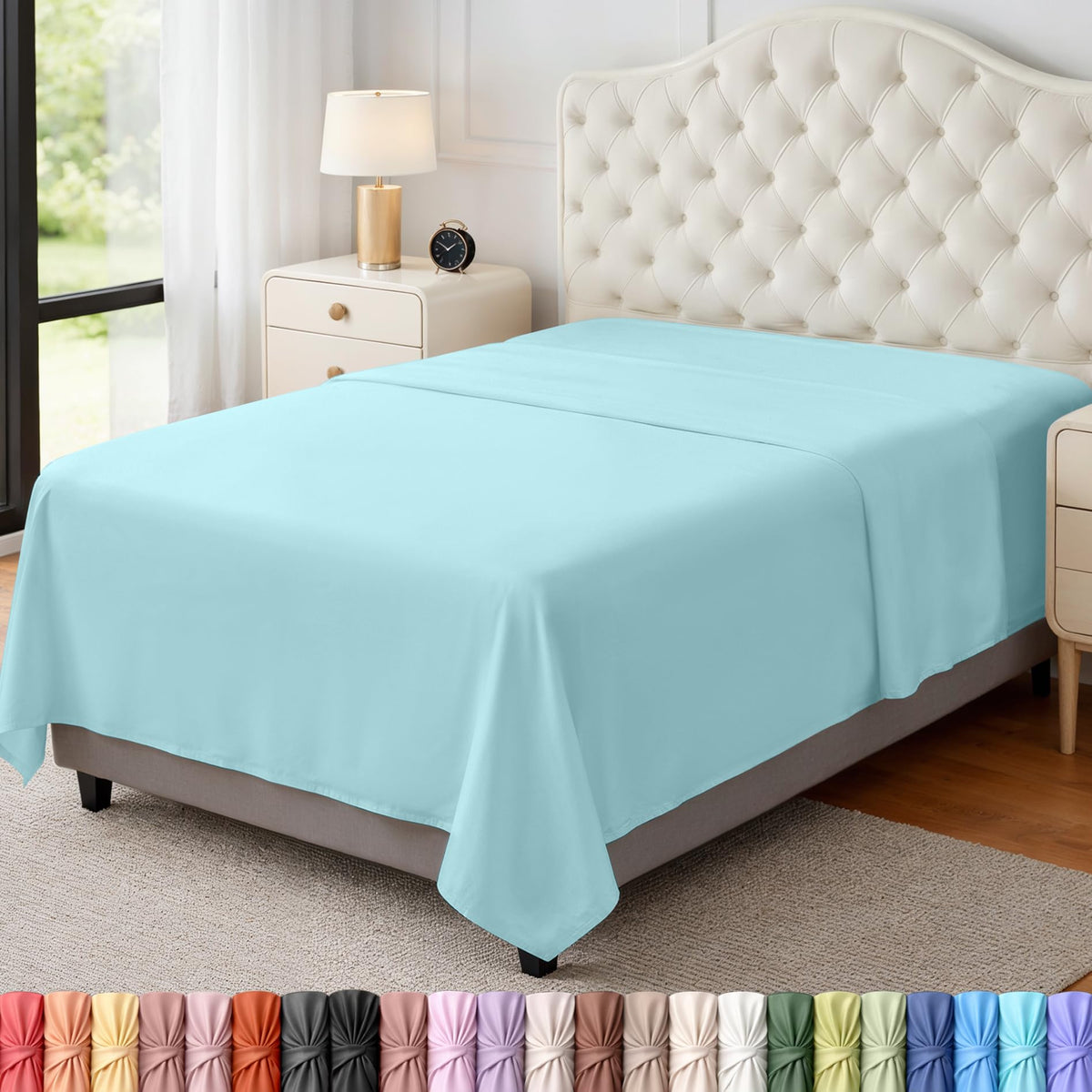 Utopia Bedding Flat Sheets - Pack of 6 - Soft Brushed Microfiber Fabric - Shrinkage & Fade Resistant Top Sheets - Easy Care (Full, White)