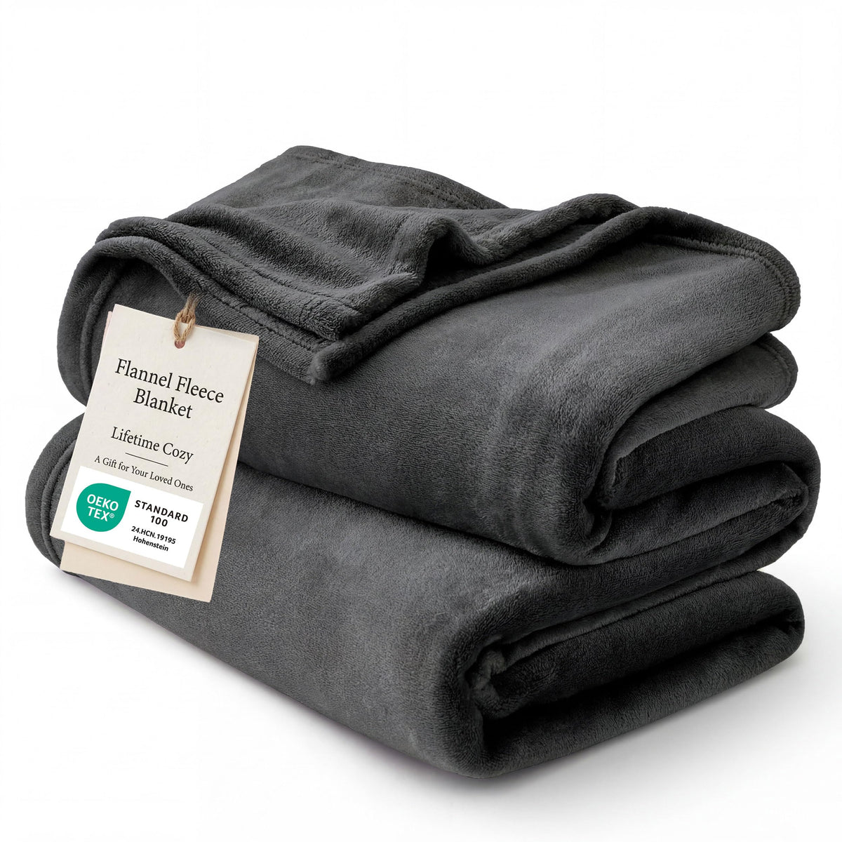 Bedsure GentleSoft Fleece Bed Blankets Queen Size Grey - Soft Cozy Warm Fall Throw Blanket Halloween Decorations Lightweight Anti-Static, Room Home Decor Gifts for Husband and Men, 90x90 inches