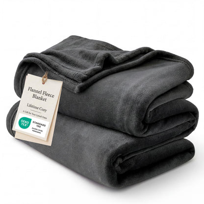 Bedsure GentleSoft Fleece Bed Blankets Queen Size Grey - Soft Cozy Warm Fall Throw Blanket Halloween Decorations Lightweight Anti-Static, Room Home Decor Gifts for Husband and Men, 90x90 inches