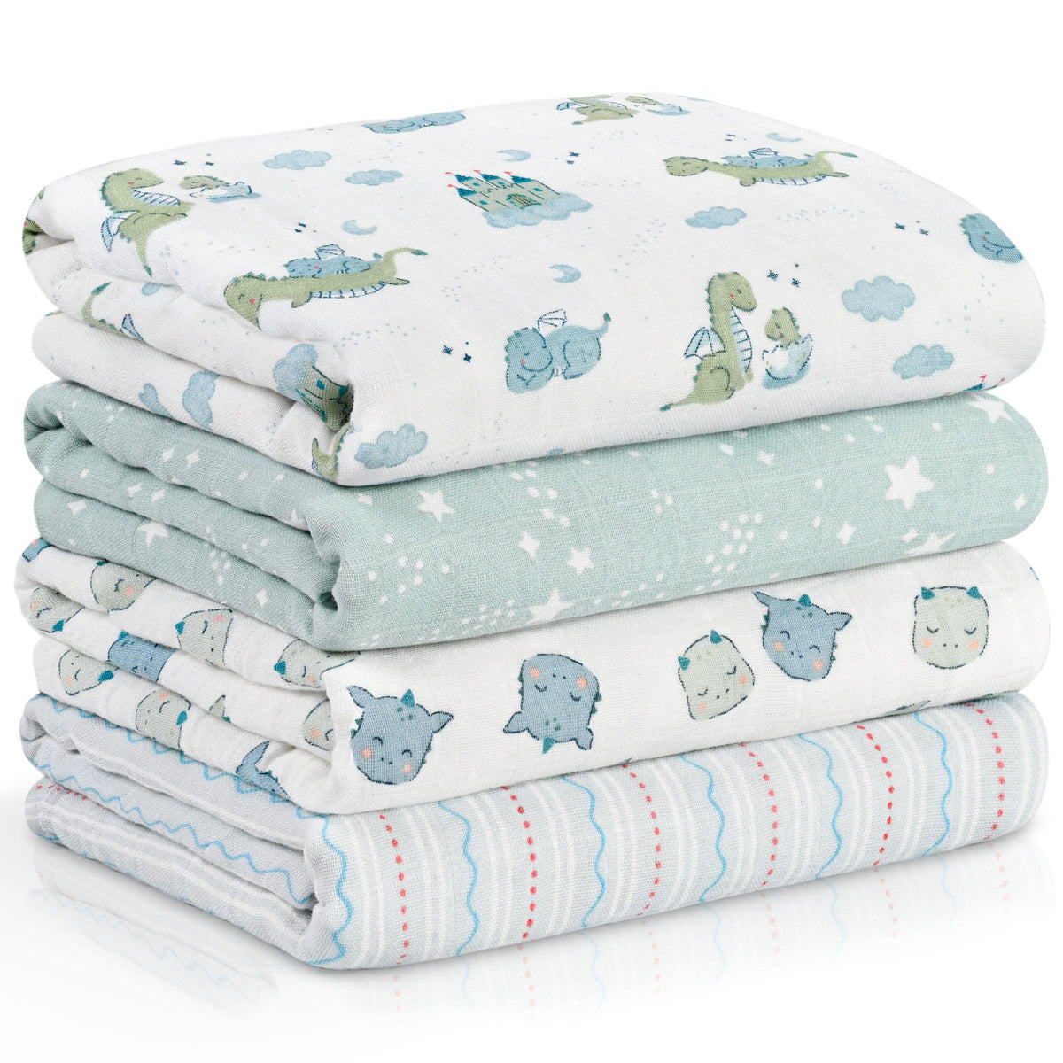 Muslin Swaddle Blankets for Newborn, Cotton Receiving Blanket