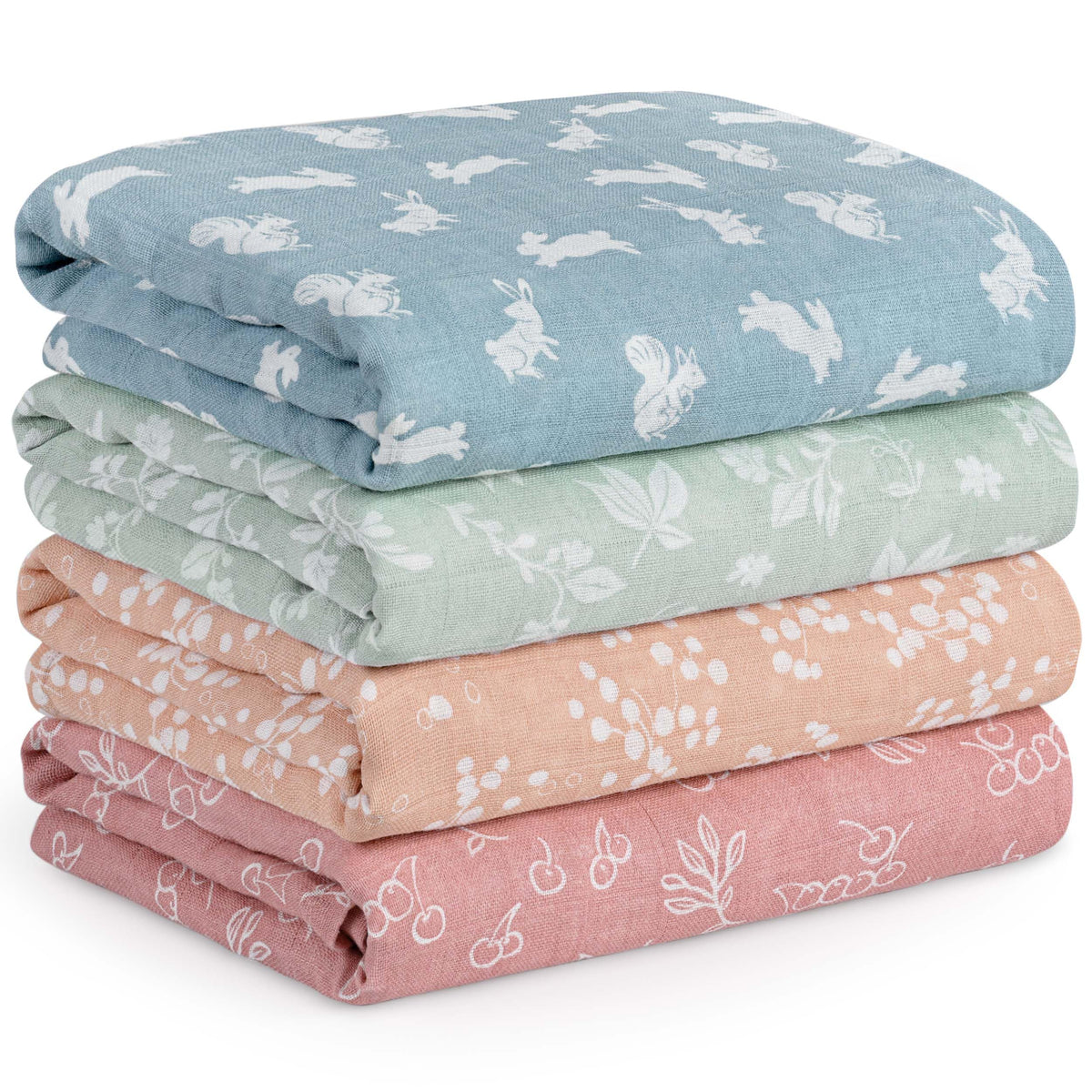 Muslin Swaddle Blankets for Newborn, Cotton Receiving Blanket
