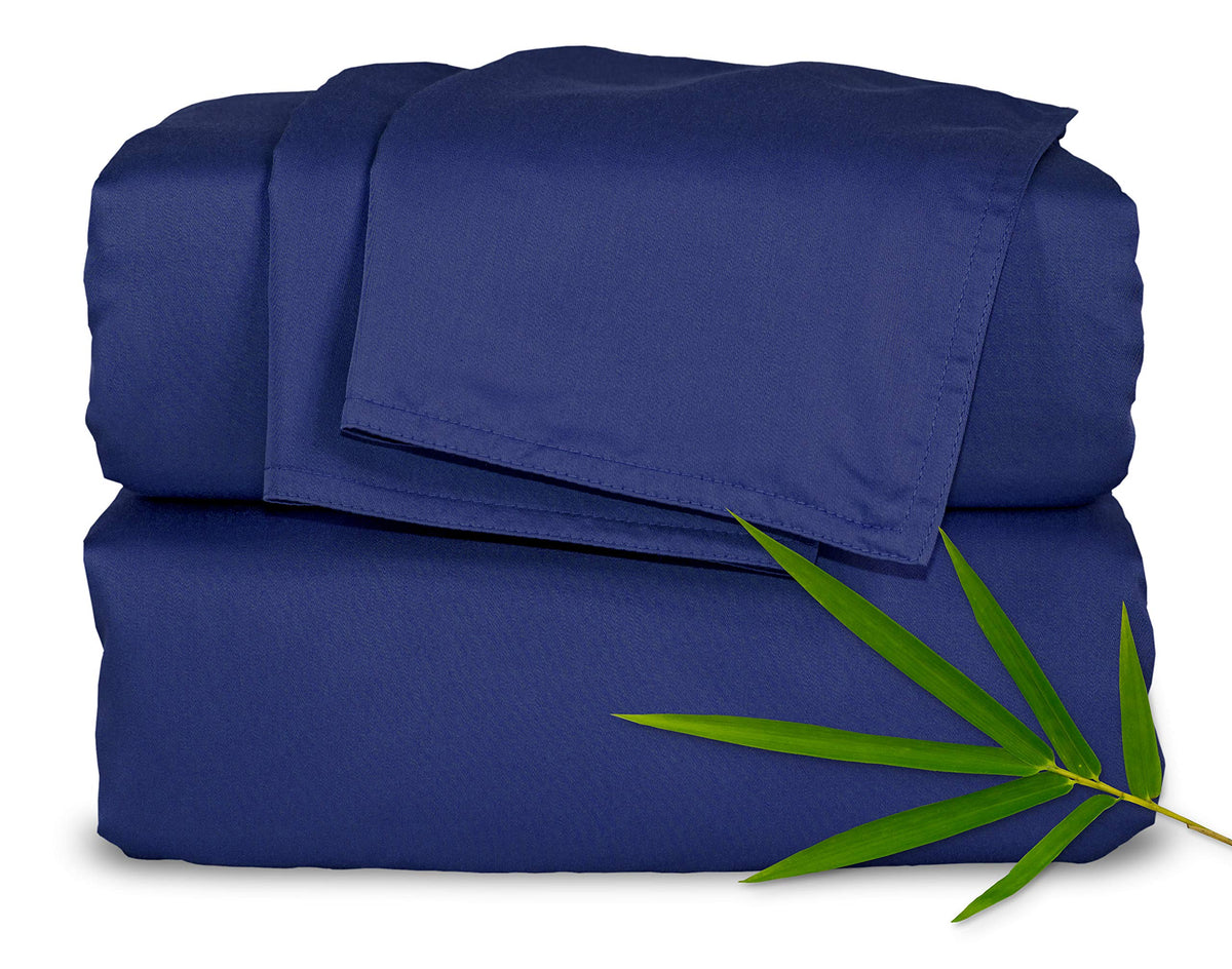 King Sheets by Pure Bamboo, Genuine 100% Organic Viscose Derived from Bamboo Bed Sheet Set, Soft & Cooling, Double Stitching, 2 Year Quality Promise (King, White)