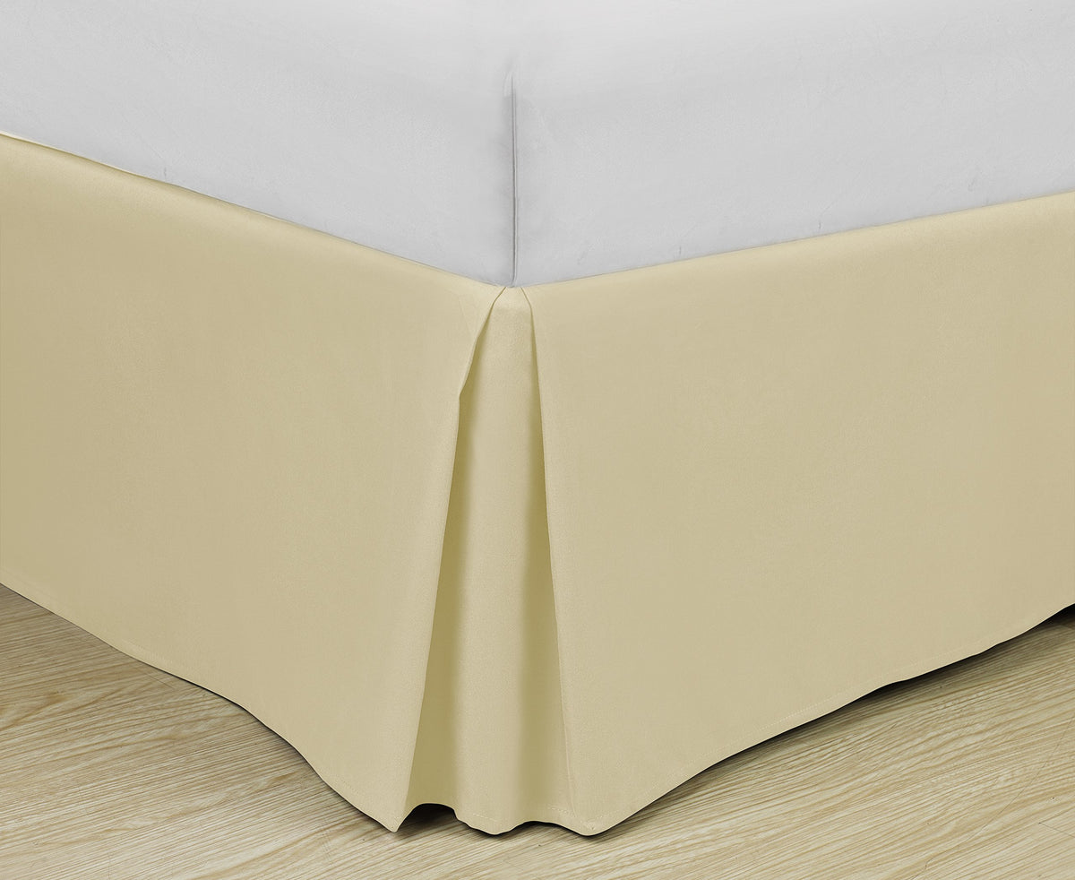 Cathay Home Queen Bed Skirt, 14" Drop Dust Ruffle, Blue Fog