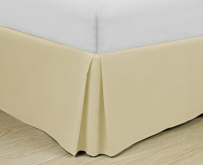 Cathay Home Queen Bed Skirt, 14" Drop Dust Ruffle, Blue Fog