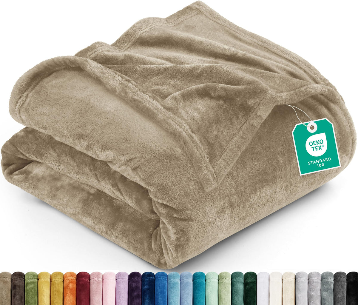 Utopia Bedding Ultra Soft Fleece Bed Blanket King Size Grey (90x102 Inches)