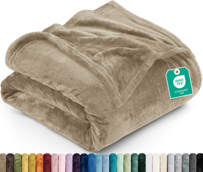 Utopia Bedding Ultra Soft Fleece Bed Blanket King Size Grey (90x102 Inches)