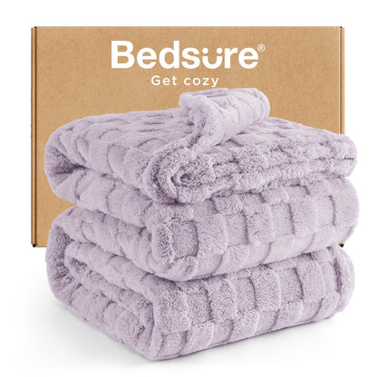 Bedsure Checkered Fleece Throw Blanket,Cute Home Decor,Sage Green,50"×60"