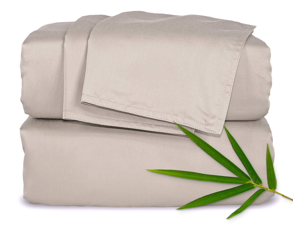 King Sheets by Pure Bamboo, Genuine 100% Organic Viscose Derived from Bamboo Bed Sheet Set, Soft & Cooling, Double Stitching, 2 Year Quality Promise (King, White)