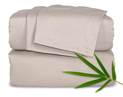 King Sheets by Pure Bamboo, Genuine 100% Organic Viscose Derived from Bamboo Bed Sheet Set, Soft & Cooling, Double Stitching, 2 Year Quality Promise (King, White)