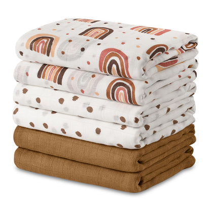 GLLQUEN BABY Receiving Blankets Boy Muslin Swaddle Blankets for Newborn
