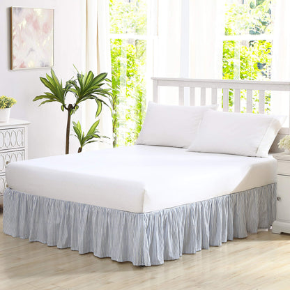 Laura Ashley - Queen Size Bed Skirt, 100% Cotton Bedding, 14.5-Inch Drop