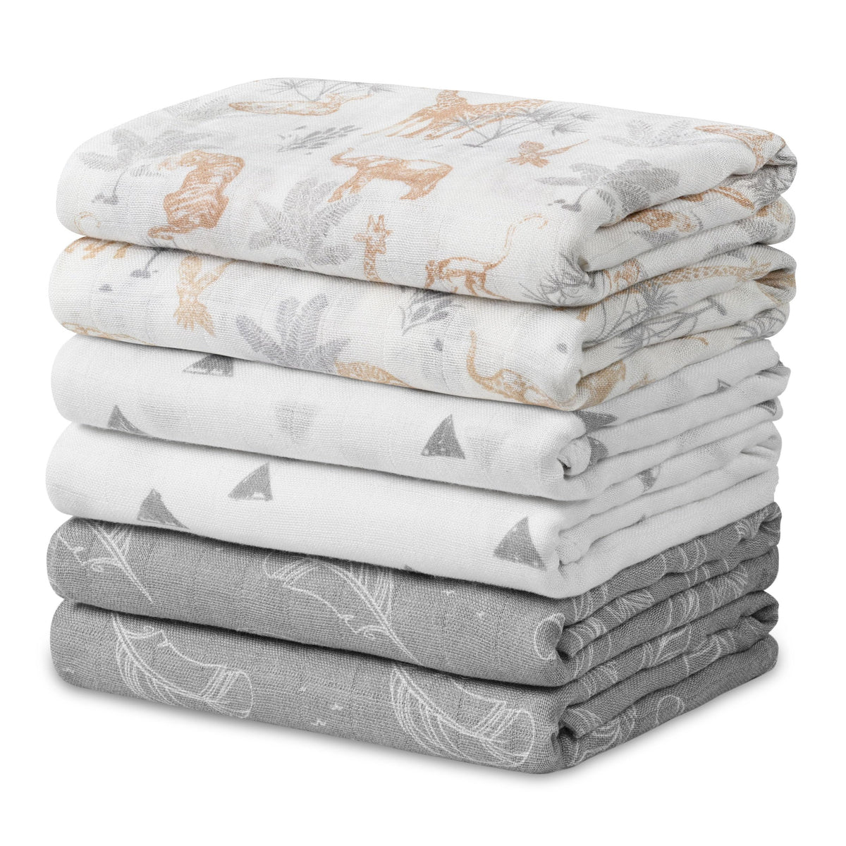 GLLQUEN BABY Receiving Blankets Boy Muslin Swaddle Blankets for Newborn