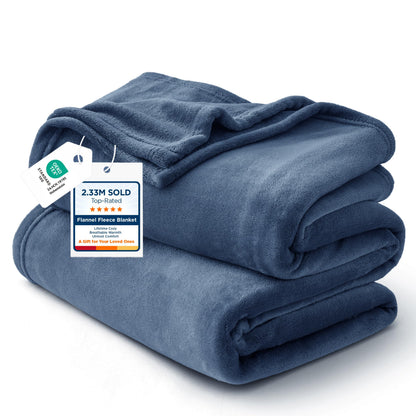 Bedsure GentleSoft Fleece Bed Blankets Queen Size Grey - Soft Cozy Warm Fall Throw Blanket Halloween Decorations Lightweight Anti-Static, Room Home Decor Gifts for Husband and Men, 90x90 inches