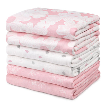 GLLQUEN BABY Receiving Blankets Boy Muslin Swaddle Blankets for Newborn