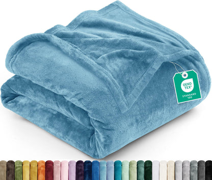 Utopia Bedding Ultra Soft Fleece Bed Blanket Twin Size Grey (60x80 Inches)