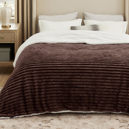 Bedsure Soft Sherpa Blanket Fluffy Throw Gift Beige 50"x60"
