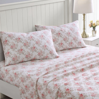 Laura Ashley - Queen Sheet Set with Fitted Sheet & Pillowcases