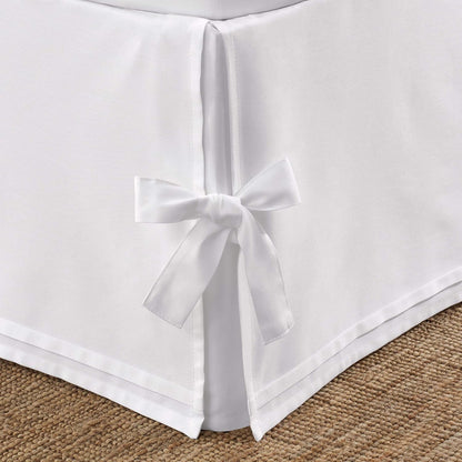 Laura Ashley - Queen Size Cotton Sateen Bed Skirt, 14.5 -Inch Drop