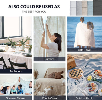 Simple&Opulence French Linen Flat Sheet with Embroidered Border-100% Stone Washed Flax Bedding,King Size(108''x102'') Ultra Soft,Breathable Flat Top Sheet-1 Piece Bed Flat Sheet Only(Linen)