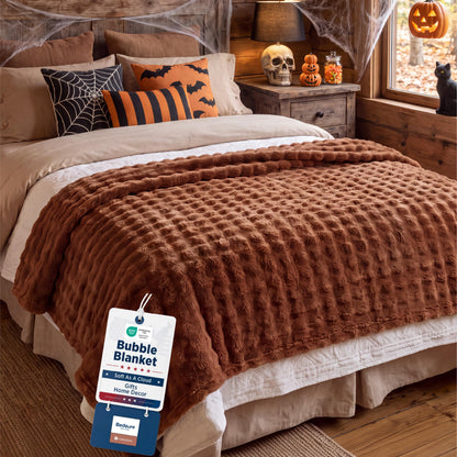 Bedsure Cloud Bubble Blanket, Soft Cozy Throw, Off White, 50"×60"