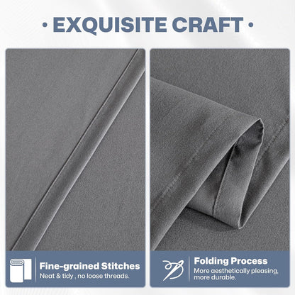 Lavisun Twin Flat Sheets Only, 6 Pack Soft Brushed Microfiber Bedding Sheets for Hotel, Massage, Hospital, Home, Dorm, Bulk Top Flat Sheets Only Twin Size (Grey)