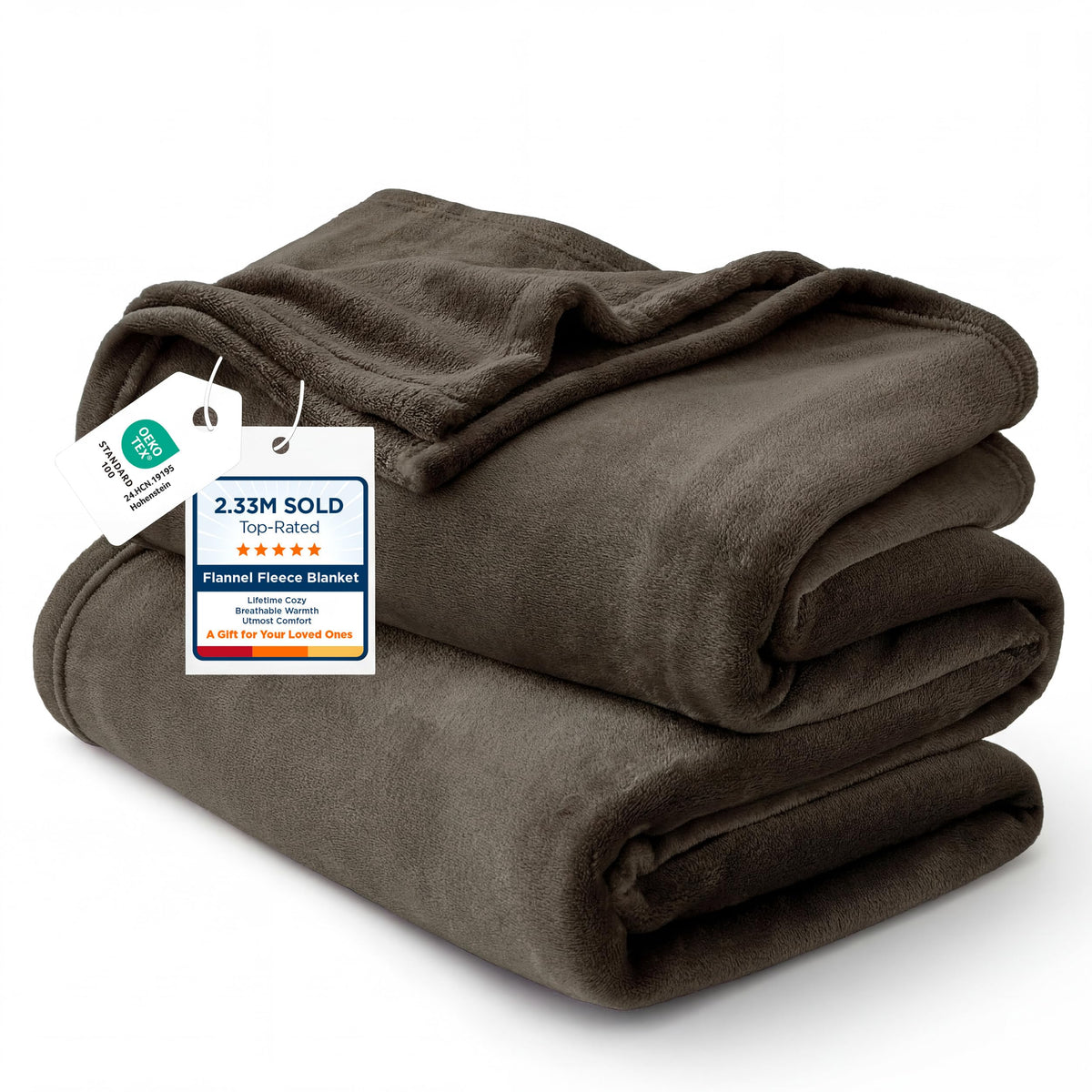 Bedsure Soft Cozy Warm Fleece Bed Blanket Queen Size Navy 90"x90"