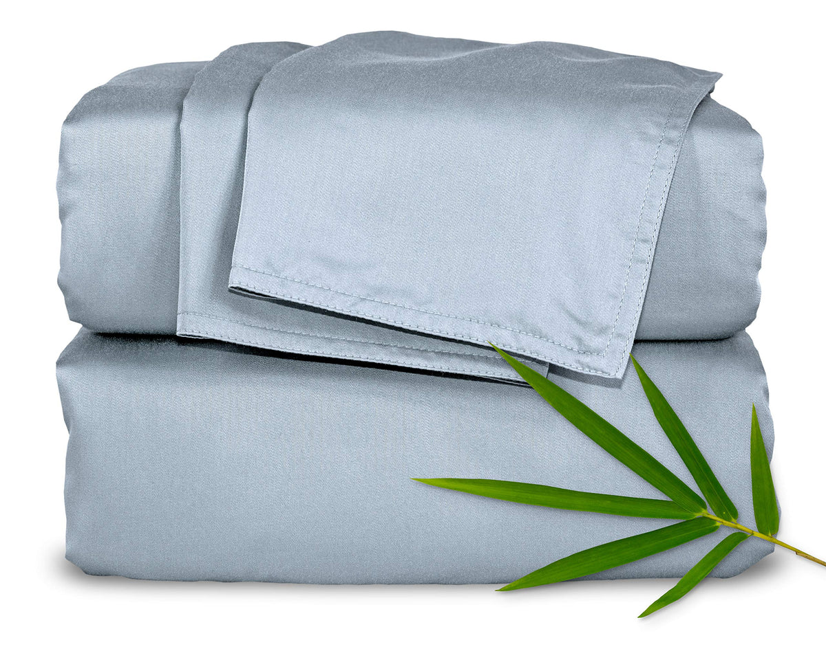 King Sheets by Pure Bamboo, Genuine 100% Organic Viscose Derived from Bamboo Bed Sheet Set, Soft & Cooling, Double Stitching, 2 Year Quality Promise (King, White)