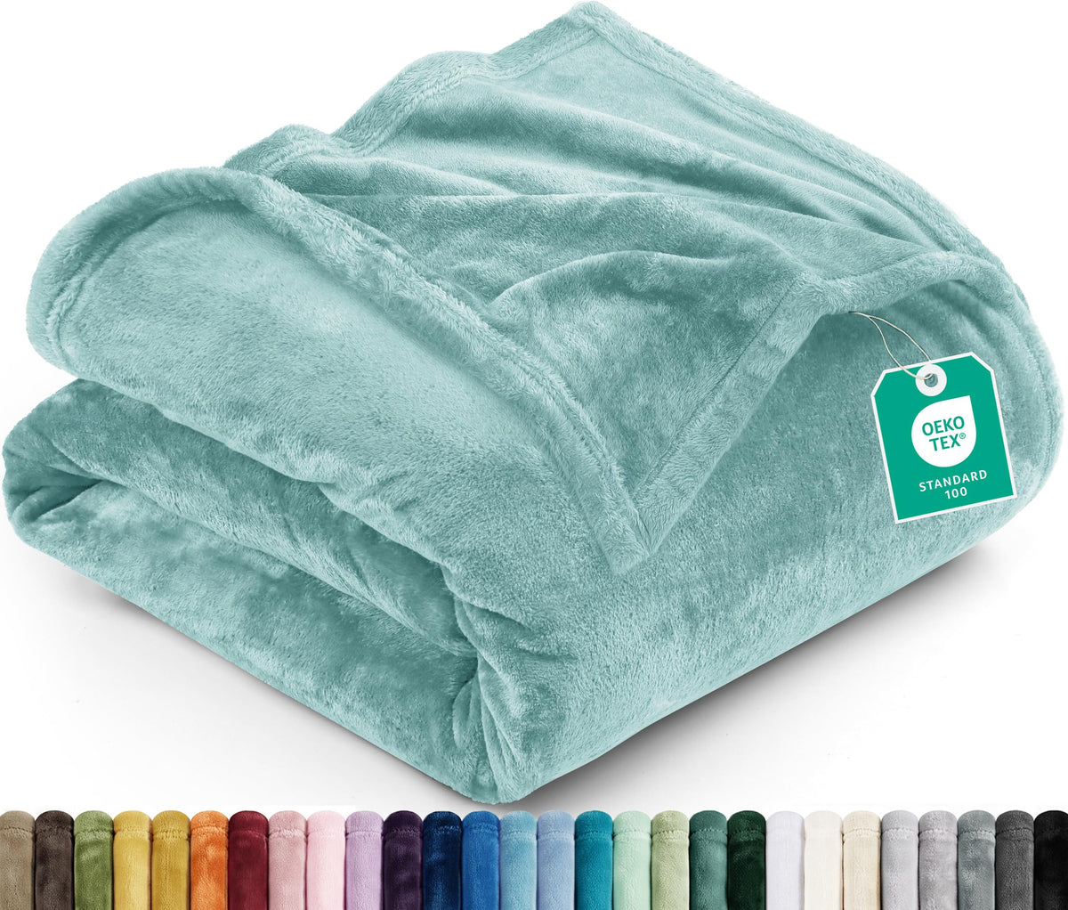 Utopia Bedding Ultra Soft Fleece Bed Blanket Queen Size Grey (90x90 Inches)