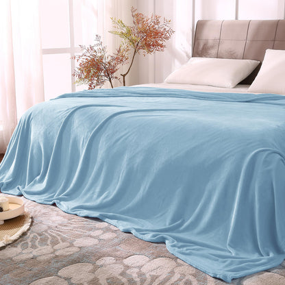 BEDELITE Fleece Blanket Soft Plush Throw for Couch Black 50"x60"